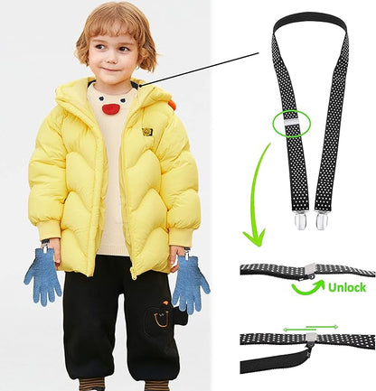 Eco-Fused Mitten Clips and Hat Clip - Never Lose Mittens, Gloves, Beanie Caps Again - Strong Clips for Secure Attachment