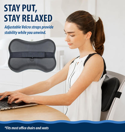 Shiatsu Back and Neck Massager with Heat - 3D Electric Kneading Deep Tissue Massage Pillow for Muscle Pain Relief, Black