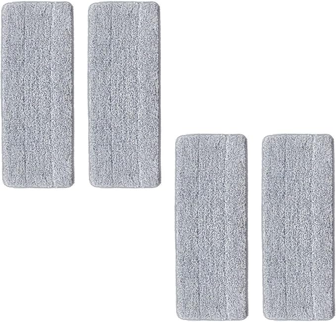 True  Tidy 4-pc Replacement Microfiber Mop Pad Set for BUCKET-900 TrueClean Mop and Bucket with Pump System, Machine Washable up to 100x, 13in x 5in