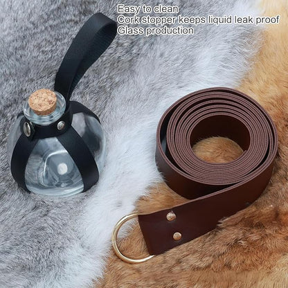 Dark Magical Bottle For Cosplay Halloween Decoration Wizard And Witch Costume Props Glass Bottles With Cork Stopper