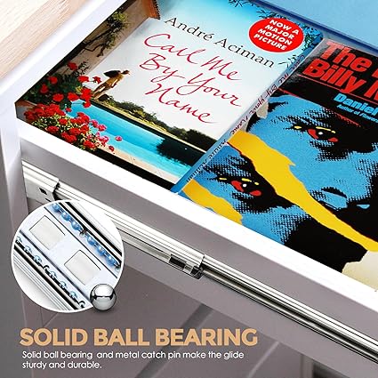 Ravinte 2 Pairs 4 Pack Full Extension Ball Bearing Drawer Slides Soft Close Drawer Slides 20 Inch Side Mount Drawer Slides Silver Drawer Rails Track