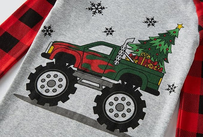 Boys Christmas Pajamas Toddler Boys Cotton Long Sleeve Pjs Kids Holiday Sleepwear Sets 18months-18years