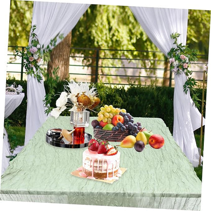 Wakauto 2pcs Boho Decorative Table Runner Wrinkled Gauze Tablecloths for Weddings Parties and Everyday Use for Farmhouse and Rustic Decor