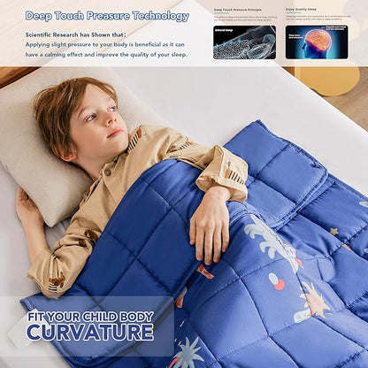 Topcee Weighted Blanket (5lbs 36"x48") Heavy Weighted Blanket Cooling Blanket for Sleeping Perfect for 40-60 lbs,Throw Size Breathable Blanket with Premium Glass Bead