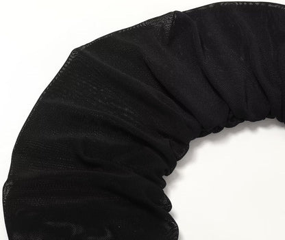 Hazhlko Women's Super Long Stretchy Ruched Mesh Tulle Sheer Gloves Costume Opera Party 1920's Dance Gloves