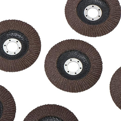 100 Pack 40 Grit Flap Discs 4.5 Inch x 78 Inch Arbor Premium Zirconia Grinding Wheels for Metal, Steel, and Welds