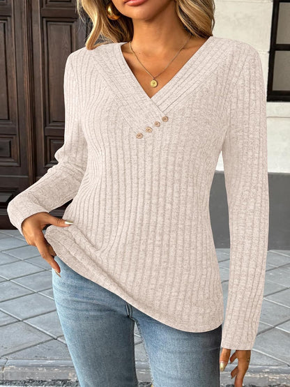 AUTOMET Womens Long Sleeve Shirt Fall Fashion 2025 V Neck Sweater Tunic Tops Dressy Casual Work Blouse Trendy Winter Clothing l.
