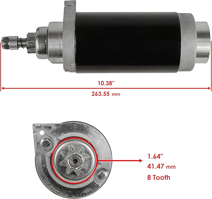 Caltric Starter Compatible with Mercury 115 115Hp 115Elpto Coastal Jet 80 Saltwater 1.9L 1989-2005 New