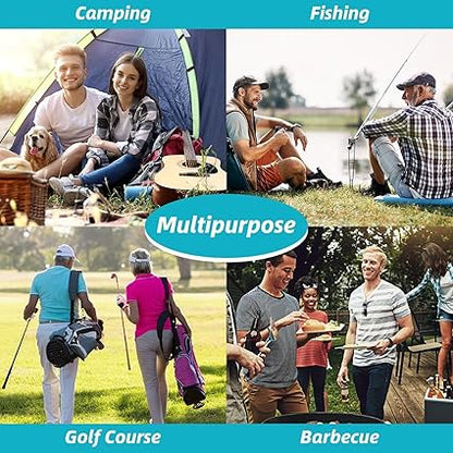 Beer Sleeve for Golf Bag,Oxford Golf Cooler Bag Golf Accessories for Men, 7 Cans Insulated Paw Print Pattern H Cooler with Adjustable Shoulder Strap and Dual Zippers to Keep Cold