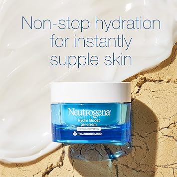 Neutrogena Hydro Boost Hyaluronic Acid Hydrating Gel-Cream Face Moisturizer to Hydrate  Smooth Extra-Dry Skin, Oil-Free, Fragrance-Free, Non-Comedogenic  Dye-Free Face Lotion, 1.7 oz