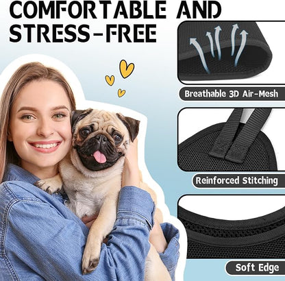 Supet Dog Grooming Hammock Harness for Dogs Cats, Relaxation Pet Nail Clipper Hammock, Restraint Dog & Small Animal Leashes Sling for Groomingk for Nail Trimming (Blue, S)