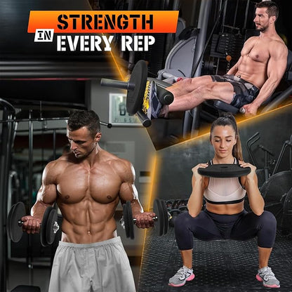 Yes4All Standard Weight Plates, 1-Inch Cast Iron Barbell Weights, Wide Range 5–50 LB, Ideal for Strength Training & Workout Routine, Available in Single, Pair & Set of 4