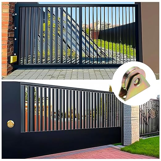 PATIKIL 3" V Groove Caster, V-Type Groove Wheel V Groove Pulley Sliding Gate Wheels for Driveway Gate Industrial Machines V Track Rail, Loading Capacity 772 Lbs