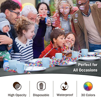 Exquisite 4-Pack Silver Plastic Table Cloth - 54In. x 108In. Disposable Tablecloth for Parties - Rectangle Tablecloth - Disposable Table Cloths for Parties - Plastic Table Cover for Picnics