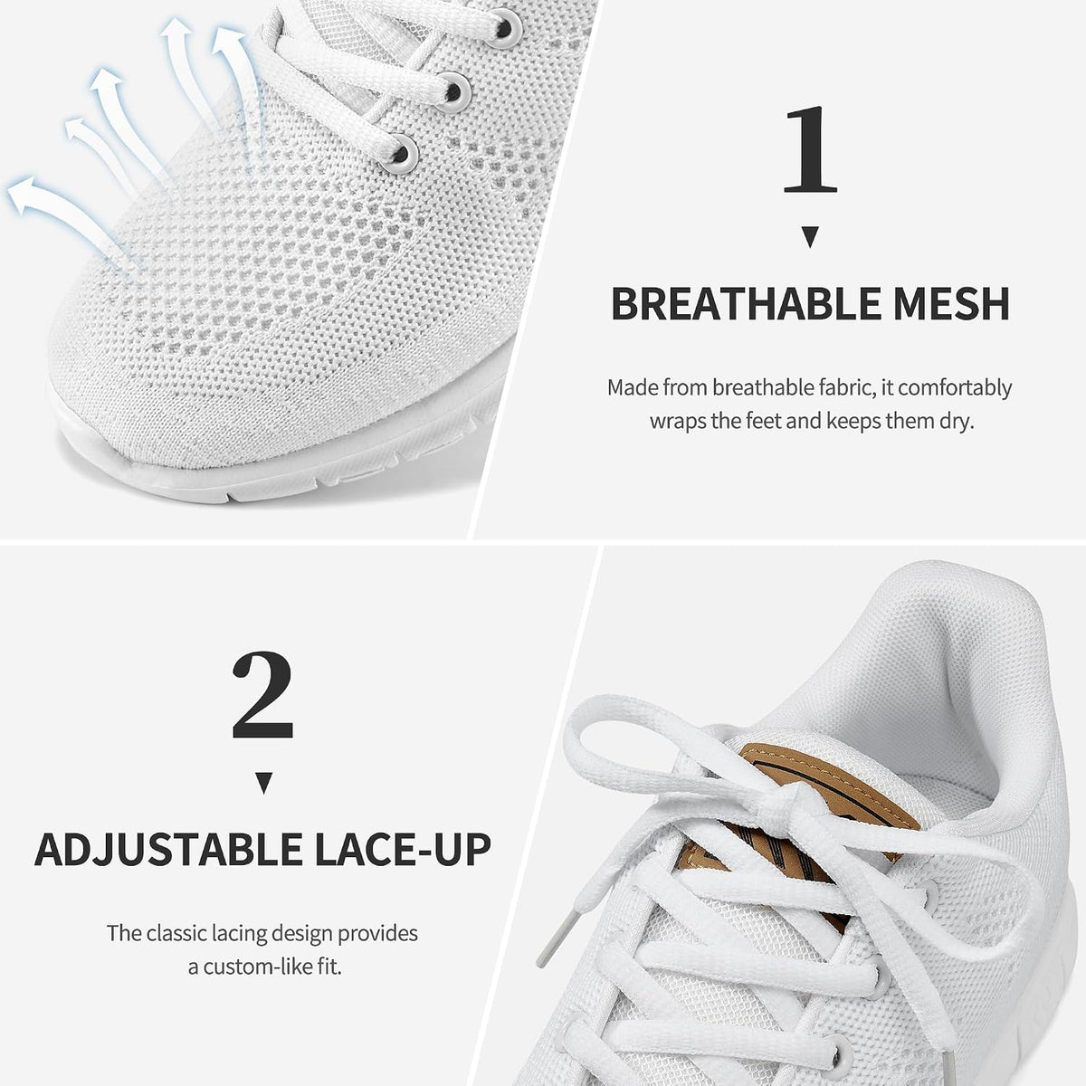 FUDYNMALC Womens Sneakers Tennis Shoes: Fashion Lightweight Non Slip Footwear for Walking Casual Travel
