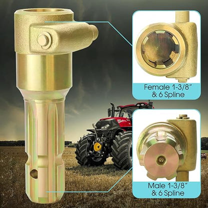 PTO Extender for Tractor,PTO Shaft Extension 1-3/8" & 6 Spline Female/Male