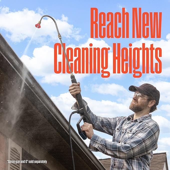 Westinghouse 13 Pressure Washer Gutter Cleaner Wand - 3600 Max PSI, 14 Connector - for Gas and Electric Pressure Washers