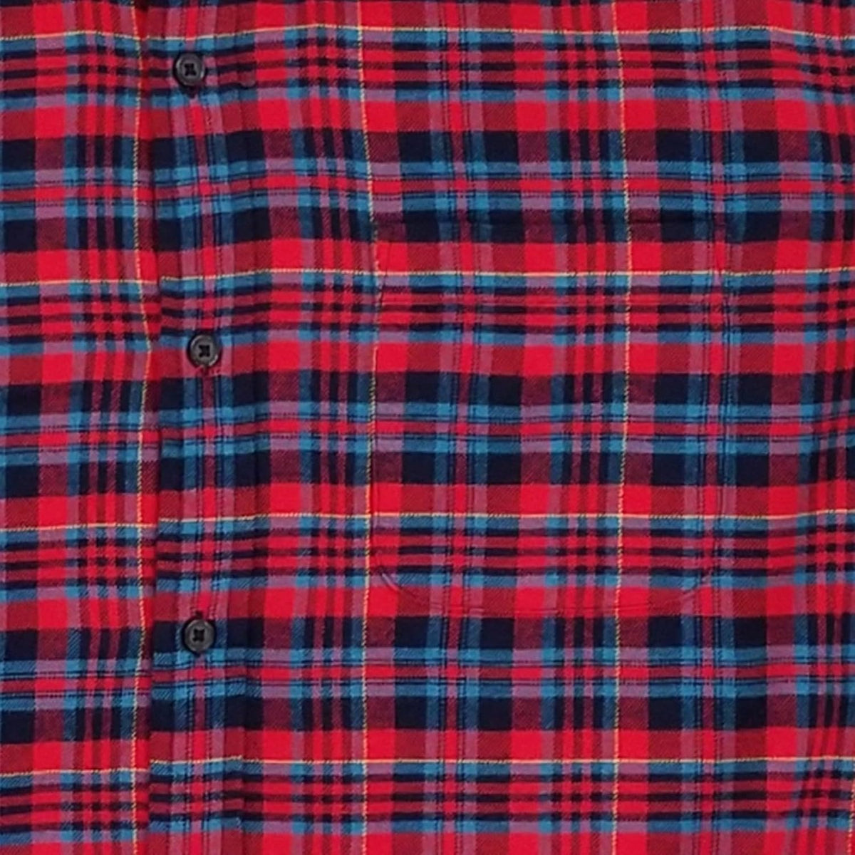 Size medium , the color is plaid green/red/navy blue St. John's Bay Mens Red Blue Plaid Long Sleeve Button-Down Flannel Shirt