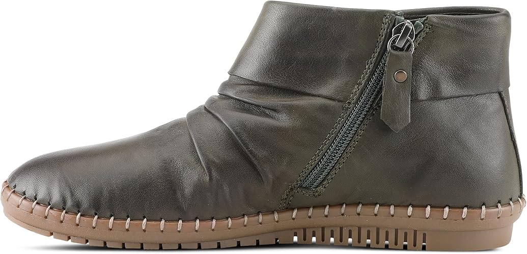 Spring Step Women's Rendezvous Premium Leather Bootie Asymmetrical Envelope Collar