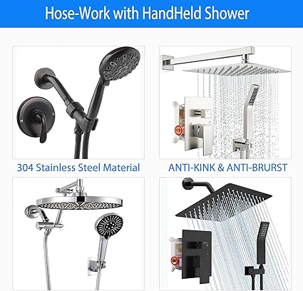 69 Inches 304 Stainless Steel Metal Shower Hose Attachment for Hand Held Shower Head,Shower Hose Extra Long,Chrome