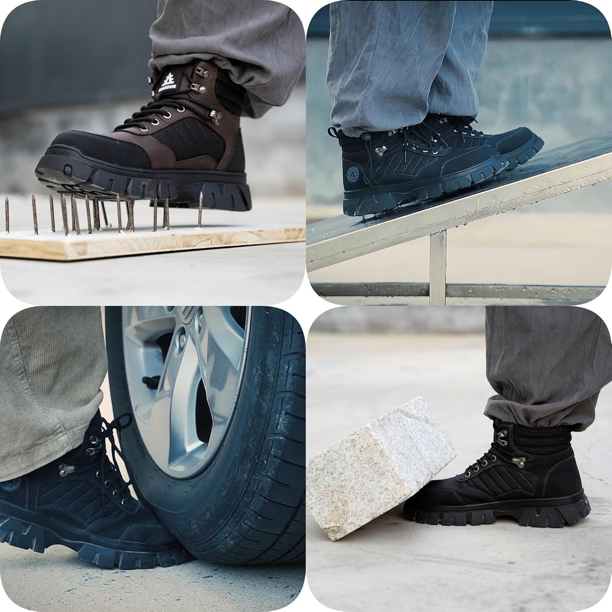 Steel Toe Boots for Men Waterproof Work Safety Shoes Non-slip Breathable Comfort Lightweight, Industrial & Construction Shoes, Indestructible Welding Boots Boots Botas de Trabajo Puncture Proof Shoes