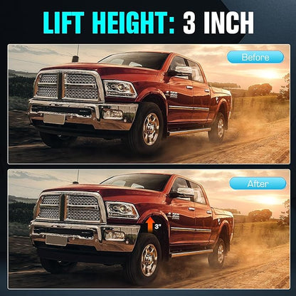 3" Red Front Leveling Lift Kits for 2007-2022 Chevy Silverado 1500GMC Sierra 1500, Front Strut Spacers Raise 3 Inch for Chevy Avalanche Suburban 1500 Tahoe Yukon XL 1500
