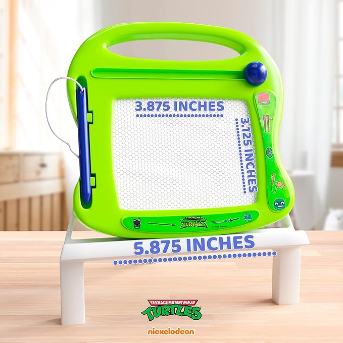 Lollipop Teenage Mutant Ninja Turtles Magnetic Board for Kids, Erasable Toddler Drawing Pad, Magic Sketcher, Sketch/Doodle Travel Toy, Green