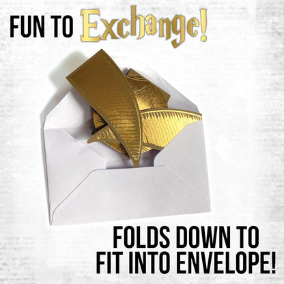Make your child's Valentine's Day party magical with this 28-card pack featuring shiny gold foil Snitch cards and fun greetings!