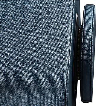 PU Leather Remote Control Holder,360 Degree Spinning Desk TV Remote Caddy,Desk Organizers and Accessories,for Controller,Media,Mail,Calculator,Mobile Phone,Pen Storage Holder(Blue Cloth)