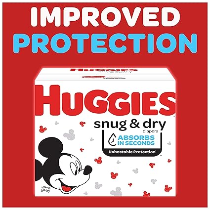 HUGGIES Snug  Dry Baby Diapers, Size 6, 104 ct, 10.300 Lb