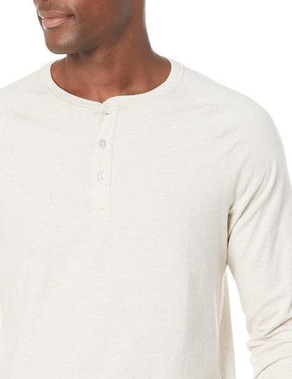 Essentials Men's Slim-Fit Long-Sleeve Henley Shirt