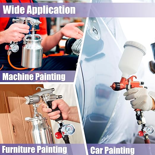 Yakamoz 14 Inch Air Compressor Regulator with Gauge, 0-140 Psi Precise Control Spray Gun Air Pressure Regulator Paint Sprayer Air Adjusting Valve Regulator for Pneumatic Tool