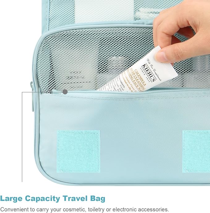 Mossio Hanging Toiletry Bag - Large Cosmetic Makeup Travel Organizer for Men  Women with Sturdy Hook