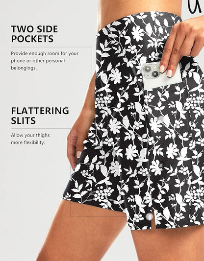 Gradual Women's 7" Long Swim Board Shorts High Waisted Quick Dry Beach Swimming Shorts for Women with Liner Pockets