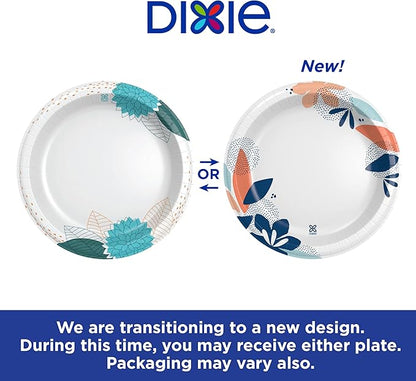 Dixie Large Paper Plates, 10 Inch, 86 Count, 2X Stronger*, Microwave-Safe, Soak-Proof, Cut Resistant, Great For Everyday Breakfast, Lunch, & Dinner Meals (Pack of 2)