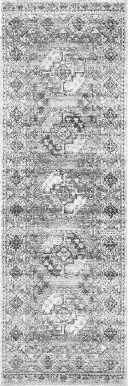 nuLOOM Shea Vintage Runner Rug, 2' x 6', Gray