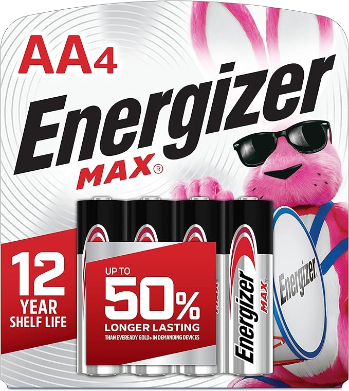 Energizer Max AA Batteries, 4 Count