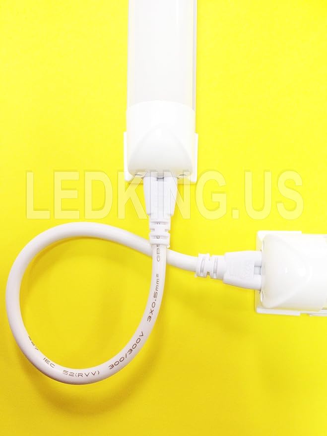 1FT Interconnecting Cable LED T8 Tube Light Connector Clover White Replace 1 FT.
