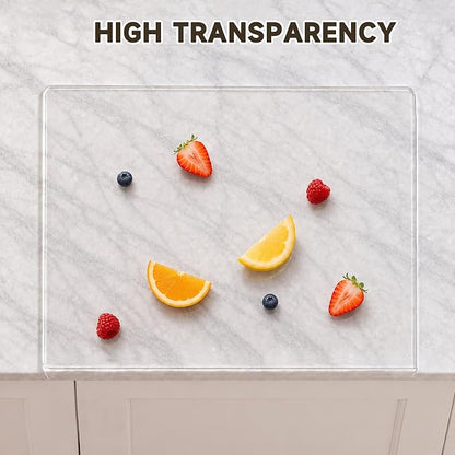 SWSKR Clear Acrylic Cutting Board with Counter Lip 17.5"x13.5"