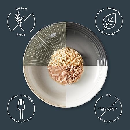 Reveal - Grain Free  Wet Canned Cat Food  2.47oz - 24 Pack - Premium Nutrition, 100 Natural, No Additives, and Limited Ingredients (Tuna with Salmon in Broth)