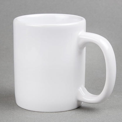 Creative Home - 85355 Creative Home Set of 6 Piece, 12 oz Ceramic Coffee Mug Tea Cup, 3-14" D X 4" H, White