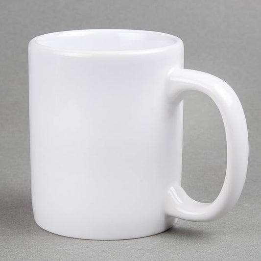 Creative Home - 85355 Creative Home Set of 6 Piece, 12 oz Ceramic Coffee Mug Tea Cup, 3-14" D X 4" H, White