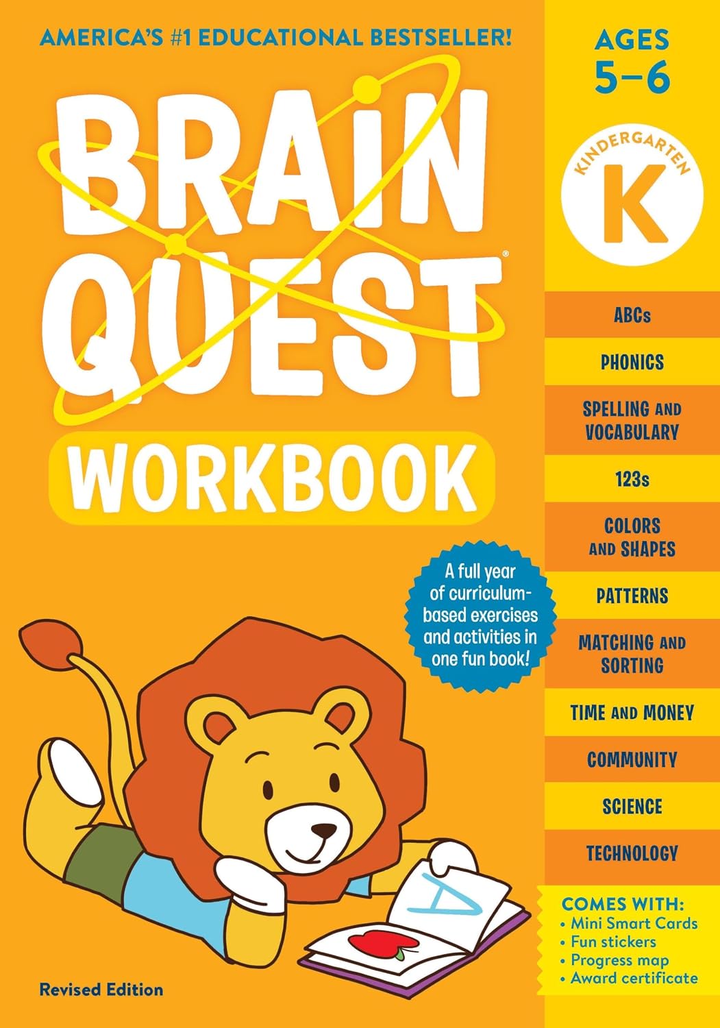 Brain Quest Workbook: Kindergarten Revised Edition (cover has cosmetic damage such as creases and a small dent)