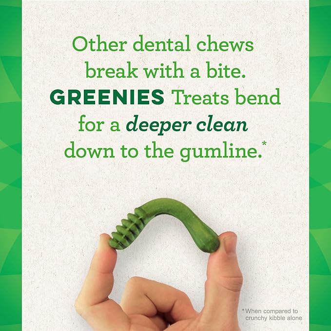 Greenies Regular Natural Dental Care Dog Treats Fresh Flavor, 12 oz. Pack (12 Treats)