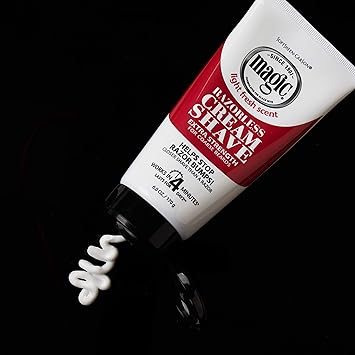 SoftSheen-Carson Magic Razorless Shaving Cream, Hair Removal Cream for Body Hair, Extra Strength Depilatory Cream, Works in 4 Minutes for Coarse Hair, 6 oz