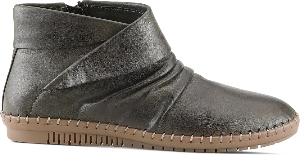 Spring Step Women's Rendezvous Premium Leather Bootie Asymmetrical Envelope Collar