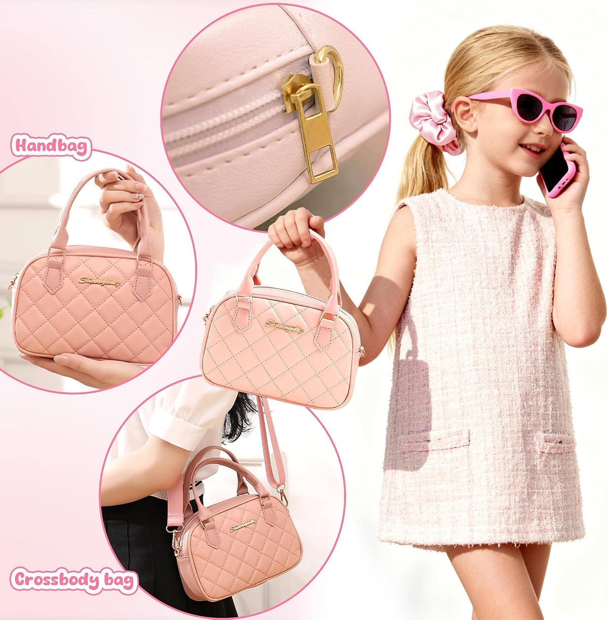 Comes With pretend headphones, Birthday Gifts Purse for Girls Ages 3-8, Toddler Purse Pretend Play Set | Little Girl Toys Include Wallet, Phone, Handbag, Sunglasses, Pretend Makeup for Dress Up, Birthday Gift, Christmas, Mommy .