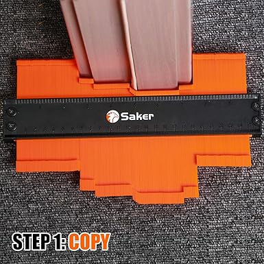 Saker Contour Gauge (10 Inch) Profile Tool-Adjustable Lock Gift for Men Women Dad Him Boyfriend Husband-Precisely Copy Irregular Shape Duplicator-Welding Floor Woodworking Tool Tracing