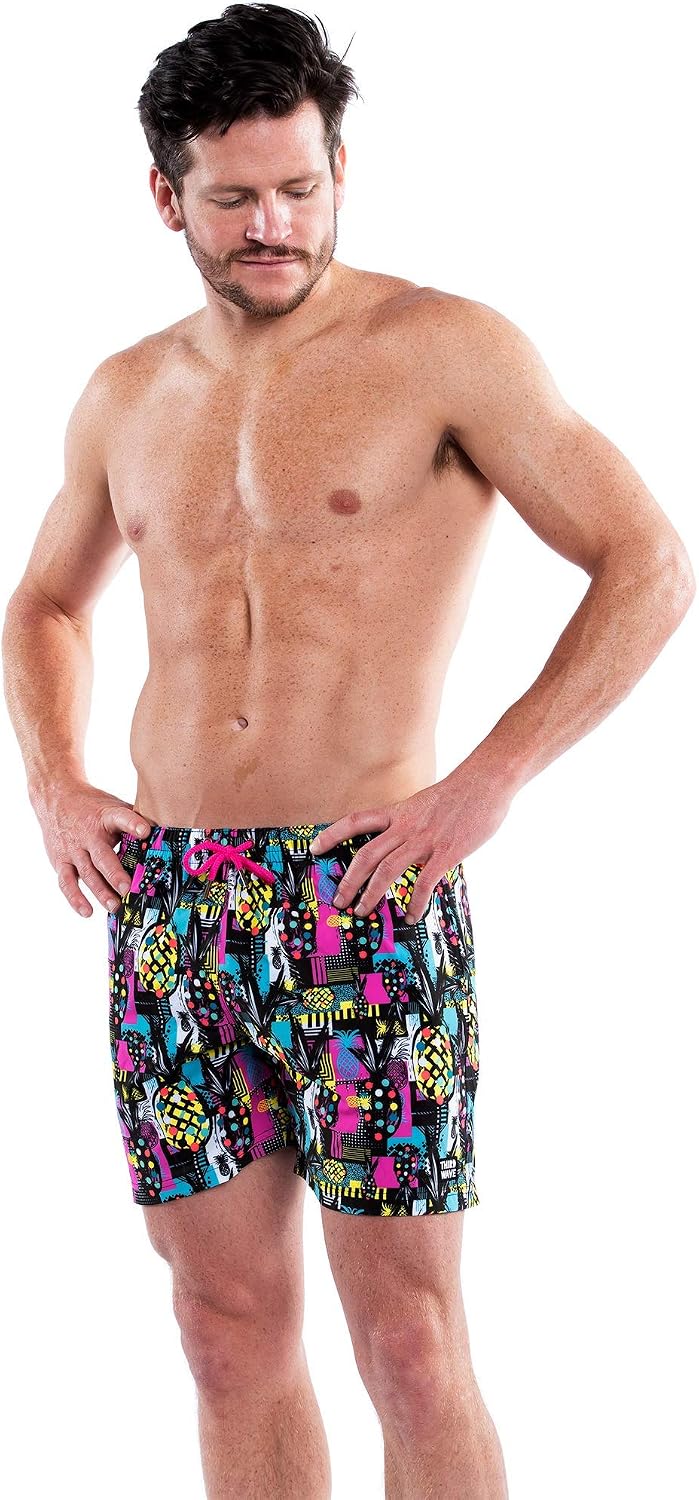 Third Wave Premium Swim Trunks - Men's 5 Inch Inseam Quick Dry Swim Shorts for Beach and Swimming
