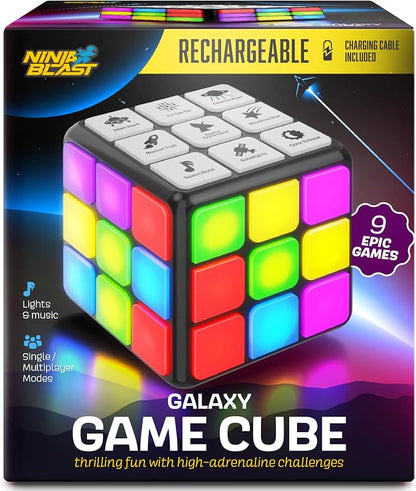 This rechargeable game cube has 9 exciting brain and memory games to play solo or with friends. It's a great gift for kids 6-12 years old!